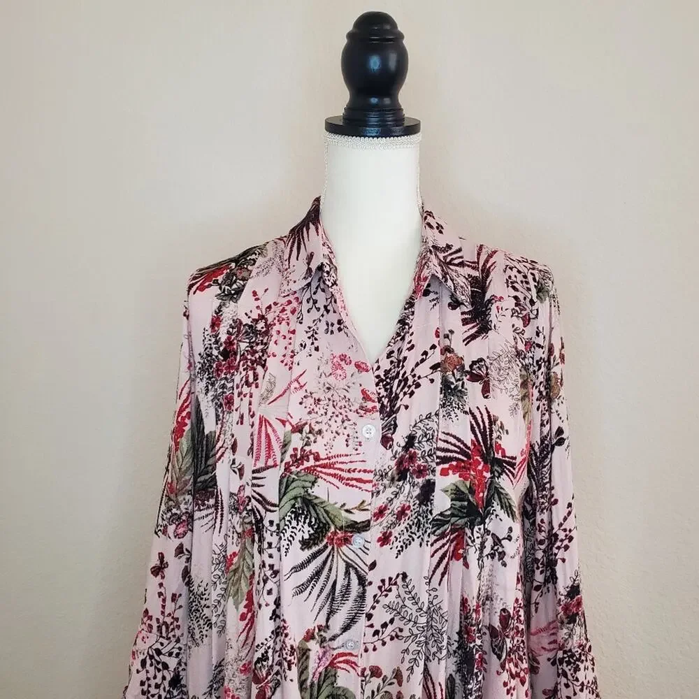 Stevie Hender Pink Floral Dress Medium
